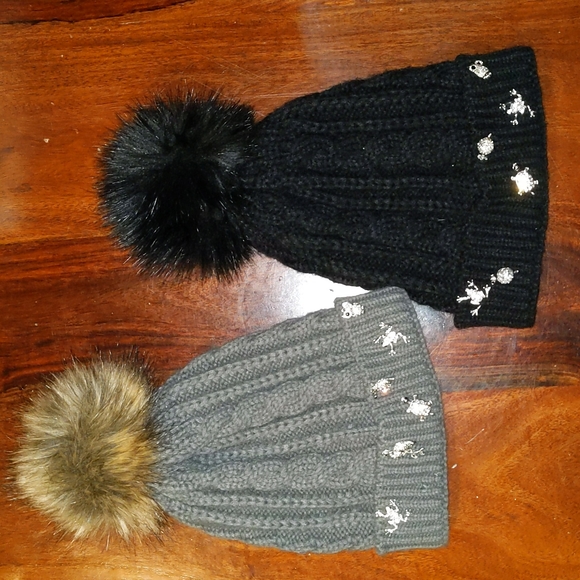 Embellished Knit Hat With Pom Pom - Picture 4 of 4